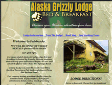 Tablet Screenshot of akgrizzlylodge.com